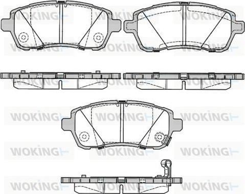 Woking P13813.11 - Kit de plaquettes de frein, frein à disque cwaw.fr