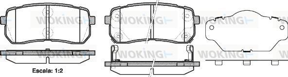 Woking P13883.02 - Kit de plaquettes de frein, frein à disque cwaw.fr