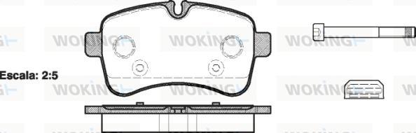 Woking P13823.00 - Kit de plaquettes de frein, frein à disque cwaw.fr