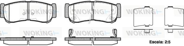 Woking P13393.02 - Kit de plaquettes de frein, frein à disque cwaw.fr