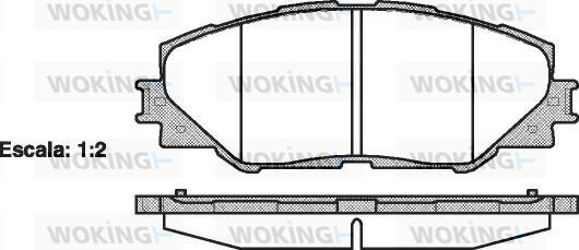 Woking P13343.00 - Kit de plaquettes de frein, frein à disque cwaw.fr