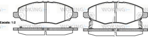 Woking P13353.02 - Kit de plaquettes de frein, frein à disque cwaw.fr