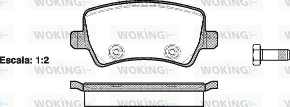 Woking P13363.00 - Kit de plaquettes de frein, frein à disque cwaw.fr