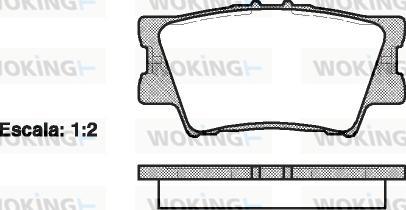 Woking P13313.00 - Kit de plaquettes de frein, frein à disque cwaw.fr