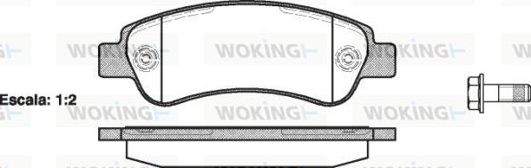 Woking P13383.00 - Kit de plaquettes de frein, frein à disque cwaw.fr