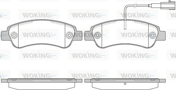 Woking P13383.02 - Kit de plaquettes de frein, frein à disque cwaw.fr