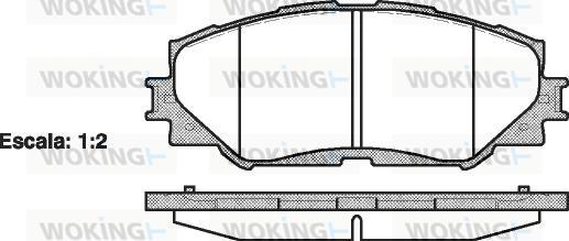 Woking P13323.00 - Kit de plaquettes de frein, frein à disque cwaw.fr