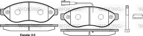 Woking P13373.01 - Kit de plaquettes de frein, frein à disque cwaw.fr