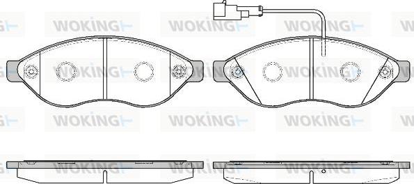 Woking P13373.11 - Kit de plaquettes de frein, frein à disque cwaw.fr