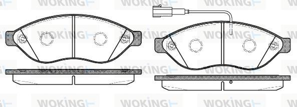 Woking P13373.12 - Kit de plaquettes de frein, frein à disque cwaw.fr