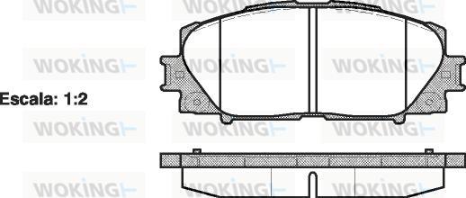 Woking P13243.00 - Kit de plaquettes de frein, frein à disque cwaw.fr