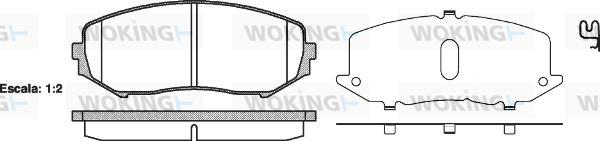 Woking P13253.02 - Kit de plaquettes de frein, frein à disque cwaw.fr