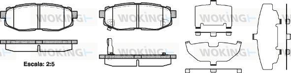 Woking P13283.01 - Kit de plaquettes de frein, frein à disque cwaw.fr