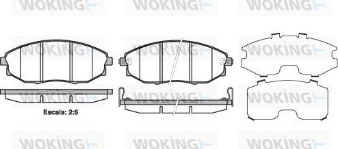 Woking P13233.02 - Kit de plaquettes de frein, frein à disque cwaw.fr