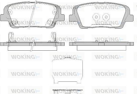 Woking P13743.42 - Kit de plaquettes de frein, frein à disque cwaw.fr