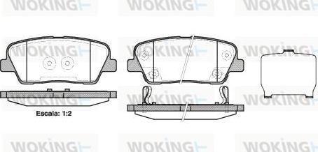 Woking P13743.02 - Kit de plaquettes de frein, frein à disque cwaw.fr