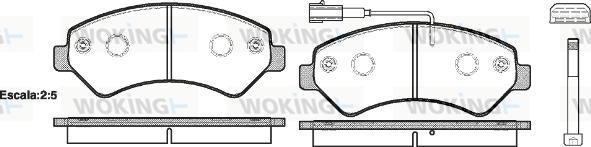 Woking P13753.01 - Kit de plaquettes de frein, frein à disque cwaw.fr