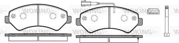 Woking P13753.12 - Kit de plaquettes de frein, frein à disque cwaw.fr