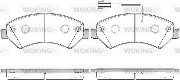 Woking P13753.22 - Kit de plaquettes de frein, frein à disque cwaw.fr