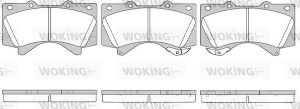 Woking P13713.02 - Kit de plaquettes de frein, frein à disque cwaw.fr