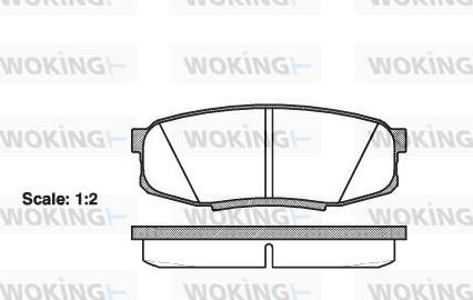 Woking P13723.00 - Kit de plaquettes de frein, frein à disque cwaw.fr