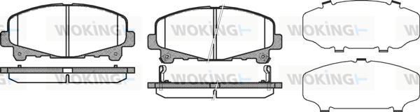 Woking P12903.02 - Kit de plaquettes de frein, frein à disque cwaw.fr