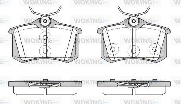 Woking P12913.57 - Kit de plaquettes de frein, frein à disque cwaw.fr