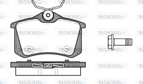 Woking P12913.00 - Kit de plaquettes de frein, frein à disque cwaw.fr