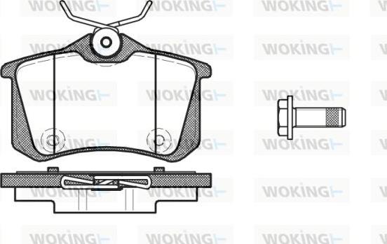 Woking P12913.10 - Kit de plaquettes de frein, frein à disque cwaw.fr