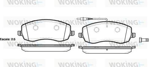 Woking P12933.02 - Kit de plaquettes de frein, frein à disque cwaw.fr