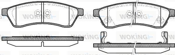 Woking P12493.02 - Kit de plaquettes de frein, frein à disque cwaw.fr