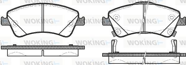 Woking P12413.02 - Kit de plaquettes de frein, frein à disque cwaw.fr