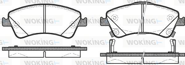 Woking P12413.12 - Kit de plaquettes de frein, frein à disque cwaw.fr