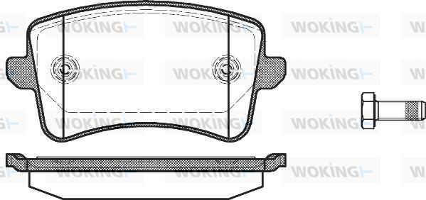 Woking P12433.00 - Kit de plaquettes de frein, frein à disque cwaw.fr