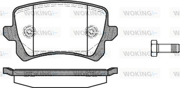 Woking P12423.00 - Kit de plaquettes de frein, frein à disque cwaw.fr