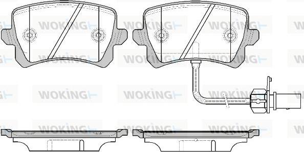 Woking P12423.01 - Kit de plaquettes de frein, frein à disque cwaw.fr