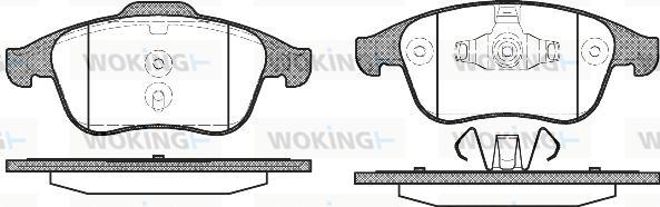 Woking P12503.00 - Kit de plaquettes de frein, frein à disque cwaw.fr