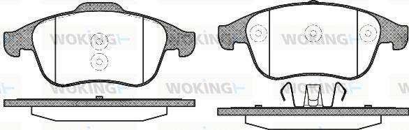 Woking P12503.10 - Kit de plaquettes de frein, frein à disque cwaw.fr