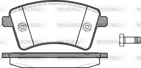 Woking P12513.00 - Kit de plaquettes de frein, frein à disque cwaw.fr