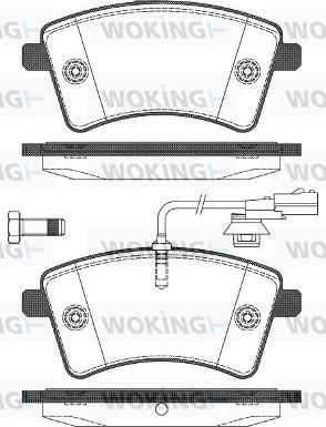 Woking P12513.01 - Kit de plaquettes de frein, frein à disque cwaw.fr