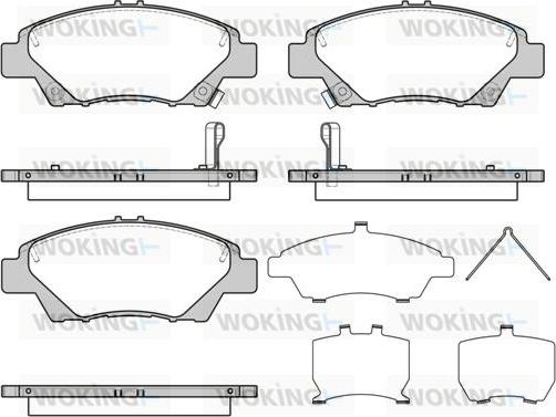 Woking P12583.42 - Kit de plaquettes de frein, frein à disque cwaw.fr