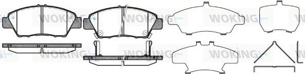 Woking P12583.02 - Kit de plaquettes de frein, frein à disque cwaw.fr