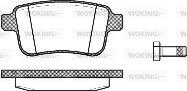 Woking P12523.00 - Kit de plaquettes de frein, frein à disque cwaw.fr