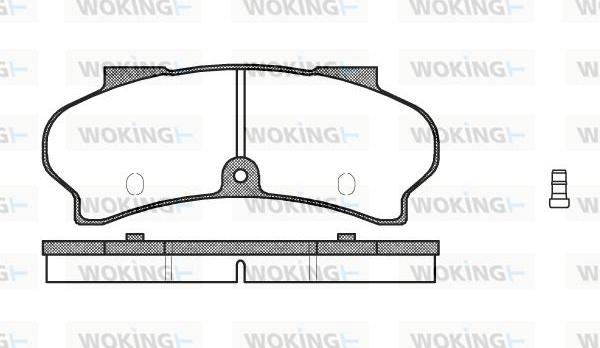 Woking P1263.02 - Kit de plaquettes de frein, frein à disque cwaw.fr