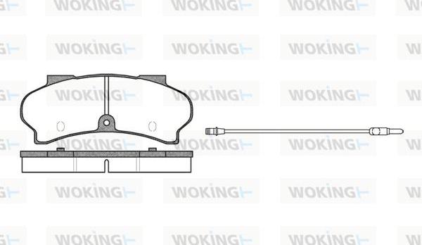 Woking P1263.12 - Kit de plaquettes de frein, frein à disque cwaw.fr