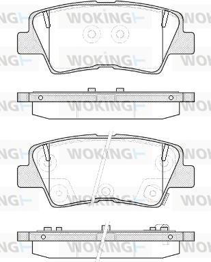 Woking P12623.52 - Kit de plaquettes de frein, frein à disque cwaw.fr