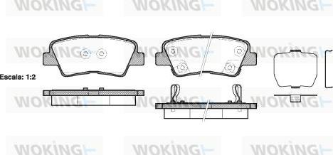 Woking P12623.02 - Kit de plaquettes de frein, frein à disque cwaw.fr