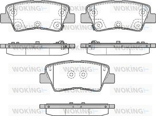 Woking P12623.85 - Kit de plaquettes de frein, frein à disque cwaw.fr