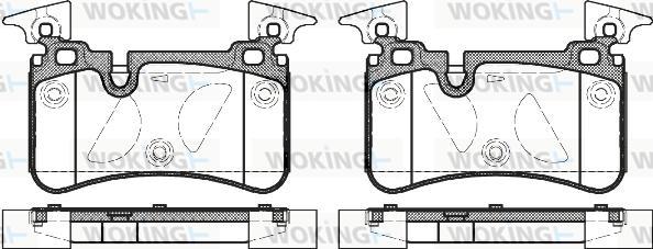 Woking P12673.00 - Kit de plaquettes de frein, frein à disque cwaw.fr