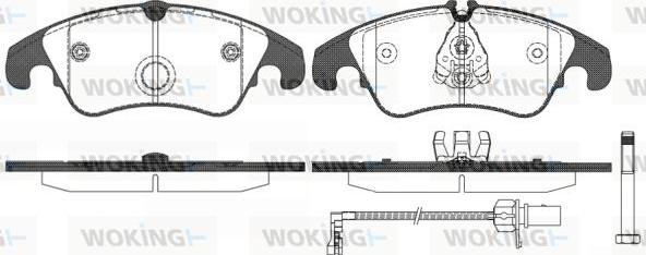 Woking P12043.31 - Kit de plaquettes de frein, frein à disque cwaw.fr